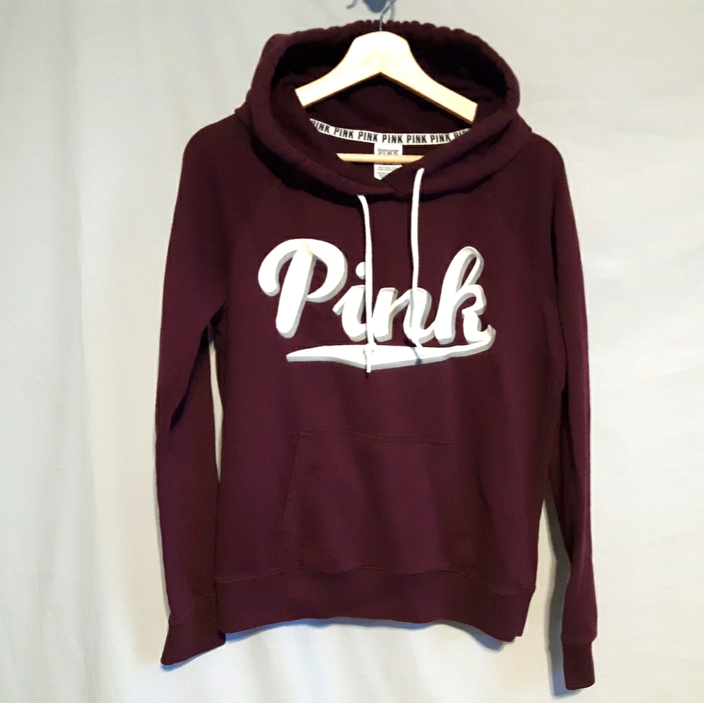 PINK | Burgundy Hoodie